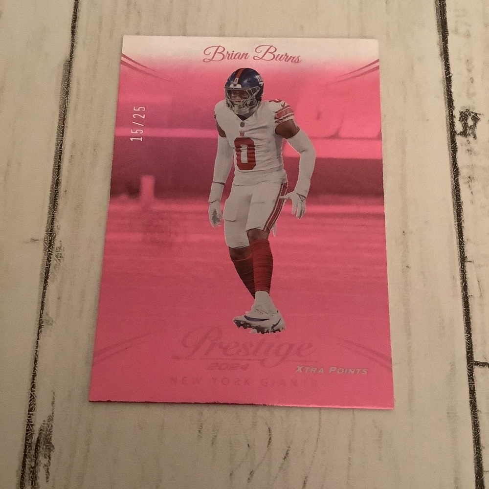 Panini Prestige 2024 Brian Burns #225 Xtra Points  Pink /25 Giants-defect